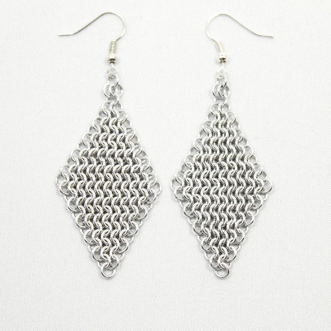 Mesh Ear Rings in Silver